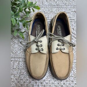 Sperry Men's Beige and Tan Boat Shoes